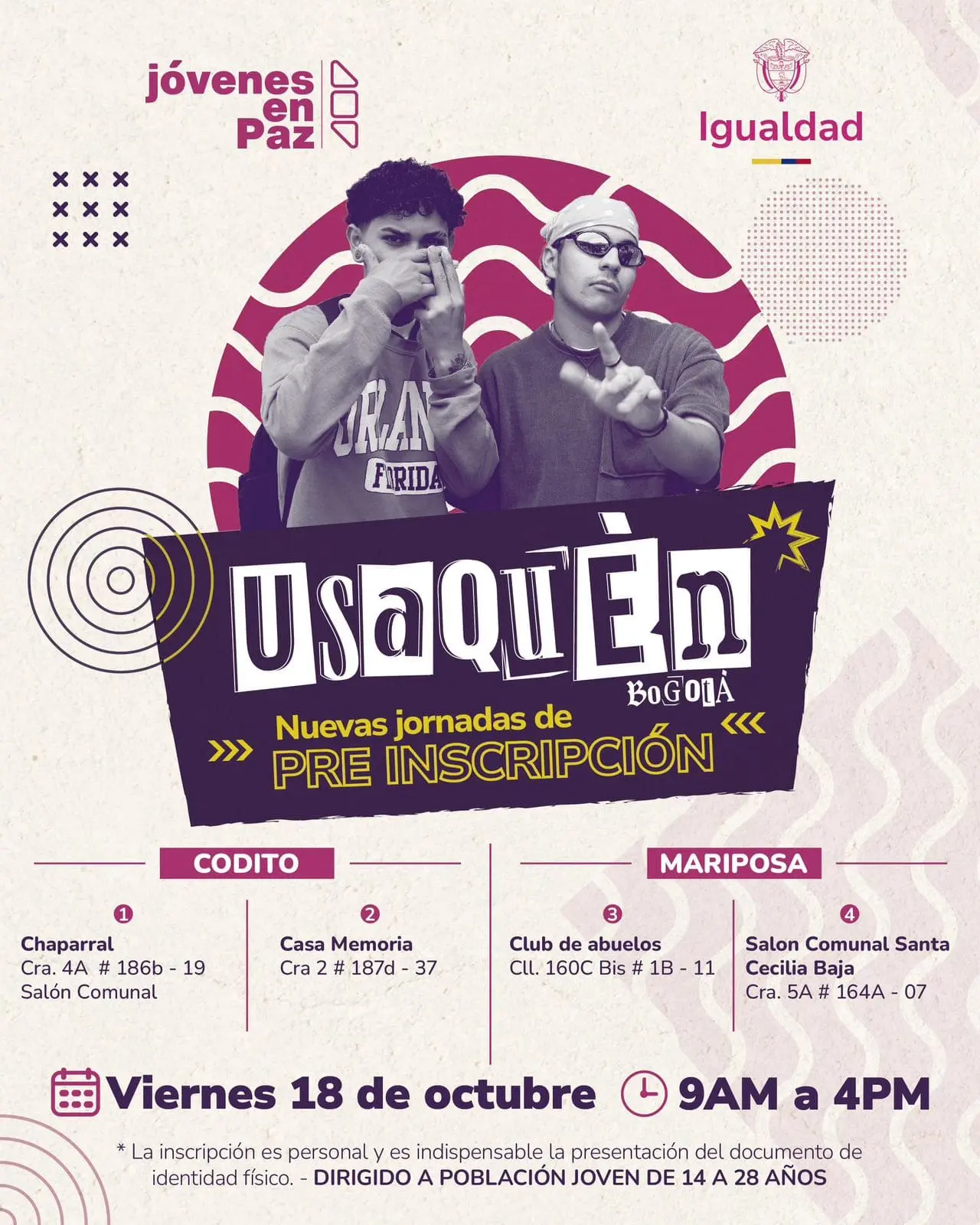 jóvenes en paz Usaquén